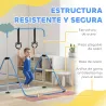 Barra de Gimnasia para Niños con Altura Ajustable en 5 Niveles y Anillos Entrenamiento de Gimnasia Plegable en C... - Ogal.Es