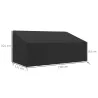 Funda para Banco de Jardín de 3-4 Plazas Tela Oxford 600D con Recubrimiento Impermeable para Terraza 218x111x63/... - Ogal.Es