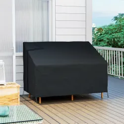 Funda para Banco de Jardín de 2 Plazas Tela Oxford 600D con Recubrimiento Impermeable para Patio Terraza 140x84x... - Ogal.Es