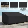 Funda para Banco de Jardín de 3-4 Plazas Tela Oxford 600D con Recubrimiento Impermeable para Terraza 218x111x63/... - Ogal.Es