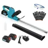 Cortasetos Batería 18V con 2 Baterías de 4000mAh Longitud de Cuchilla de 51 cm Motor sin Escobillas y Cargador Azul - Ogal.Es