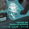 Cortasetos Batería 18V con 2 Baterías de 4000mAh Longitud de Cuchilla de 51 cm Motor sin Escobillas y Cargador Azul - Ogal.Es