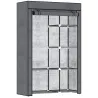 Armario de Tela Plegable Ropero Portátil con 6 Estantes y 1 Barra de Colgar para Dormitorio 103x43x162,5cm Gris ... - Ogal.Es