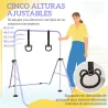 Barra de Gimnasia para Niños Altura Ajustable en 5 Niveles y Anillos Entrenamiento de Gimnasia Plegable en Casa ... - Ogal.Es