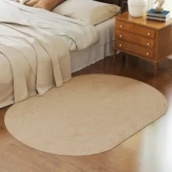 Alfombra Salón 170x120 cm Lavable en Lavadora Tejido a Mano Estilo Rústico Tapete para Sala de Estar Dormitorio ... - Ogal.Es