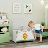 Caja de Almacenaje Juguetes 53L Baúl Juguetes Infantil con Tapa Abatible y Pistón de Gas para Sala de Juegos Verde - Ogal.Es