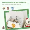 Caja de Almacenaje Juguetes 53L Baúl Juguetes Infantil con Tapa Abatible y Pistón de Gas para Sala de Juegos Verde - Ogal.Es