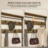 Perchero Zapatero con Zapatero Doble 10 Ganchos Ajustables 2 Cajones y Barra Colgante 100x40x180 cm Marrón Rústico - Ogal.Es