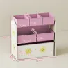 Estantería Infantil para Juguetes de 3 Niveles con 6 Cajas Extraíbles de Tela no Tejida para Guardería 63x30x66 ... - Ogal.Es