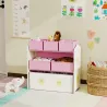 Estantería Infantil para Juguetes de 3 Niveles con 6 Cajas Extraíbles de Tela no Tejida para Guardería 63x30x66 ... - Ogal.Es