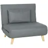 Sillón Cama Individual 3 en 1 Sofá Cama Plegable con Respaldo Ajustable y Cojín para Sala Dormitorio 90x78x79 cm... - Ogal.Es