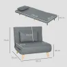 Sillón Cama Individual 3 en 1 Sofá Cama Plegable con Respaldo Ajustable y Cojín para Sala Dormitorio 90x78x79 cm... - Ogal.Es