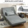 Sillón Cama Individual 3 en 1 Sofá Cama Plegable con Respaldo Ajustable y Cojín para Sala Dormitorio 90x78x79 cm... - Ogal.Es