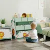 Estantería Infantil para Juguetes de 3 Niveles con 6 Cajas Extraíbles de Tela no Tejida para Guardería 63x30x66 ... - Ogal.Es