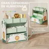 Estantería Infantil para Juguetes de 3 Niveles con 6 Cajas Extraíbles de Tela no Tejida para Guardería 63x30x66 ... - Ogal.Es