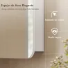Armario de Baño con Espejo Diseño con Bordes Curvados 2 Puertas Estantes Ajustables 68x13x66 cm Blanco - Ogal.Es