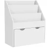 Librería Infantil de 4 Niveles Estantería para Libros Infantil con 3 Estantes y 1 Cajón con Ruedas 62,5x30x70 cm... - Ogal.Es