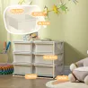 Torre de Almacenamiento Infantil con 6 Cajones Organizador de Juguetes con Bordes Redondeados y Asas 75x37x56,5 ... - Ogal.Es