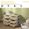 Torre de Almacenamiento Infantil con 6 Cajones Organizador de Juguetes con Bordes Redondeados y Asas 75x37x56,5 ... - Ogal.Es