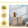 Torre de Almacenamiento Infantil con 6 Cajones Organizador de Juguetes con Bordes Redondeados y Asas 75x37x56,5 ... - Ogal.Es