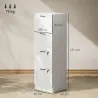 Mueble Archivador con 4 Cajones Cerraduras Carpetas A4 y Carta 40x40x131 cm Blanco - Ogal.Es