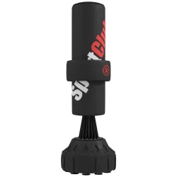Saco de Boxeo de Pie 175 cm para Adultos Altura Ajustable de Banda Base Rellenable con Ventosas Amortiguador Negro - Ogal.Es