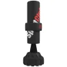 Saco de Boxeo de Pie 175 cm para Adultos Altura Ajustable de Banda Base Rellenable con Ventosas Amortiguador Negro - Ogal.Es