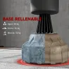 Saco de Boxeo de Pie 175 cm para Adultos Altura Ajustable de Banda Base Rellenable con Ventosas Amortiguador Negro - Ogal.Es