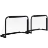 Mini Porterías de Fútbol Plegables Set de 2 Porterías de Exterior para Niños y Adultos 90x36x60 cm Negro - Ogal.Es
