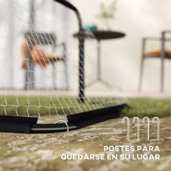 Mini Porterías de Fútbol Plegables Set de 2 Porterías de Exterior para Niños y Adultos 90x36x60 cm Negro - Ogal.Es