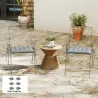 Juego de 6 Cojines para Sillas de Comedor 40x40 cm 6 Piezas Cojines para Sillas de Jardín Acolchados con Cintas ... - Ogal.Es