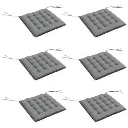 Juego de 6 Cojines para Sillas de Comedor 40x40 cm 6 Piezas Cojines para Sillas de Jardín Acolchados con Cintas ... - Ogal.Es