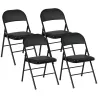 Juego de 4 Sillas Plegables Acolchadas con Respaldo y Estructura de Acero para Salón Comedor Cocina 45x46x78 cm ... - Ogal.Es