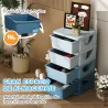 Torre de Almacenamiento Infantil con 4 Cajones para Niños de +3 Años con Bordes Redondeados y Asas 37x37x76 cm Azul - Ogal.Es