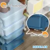 Torre de Almacenamiento Infantil con 4 Cajones para Niños de +3 Años con Bordes Redondeados y Asas 37x37x76 cm Azul - Ogal.Es