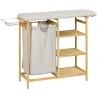 Cesto de Ropa Sucia 57,4L con Tabla de Planchar Soporte para Plancha 3 Estantes y Bolsa Extraíble 113x34x82 cm N... - Ogal.Es