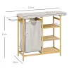 Cesto de Ropa Sucia 57,4L con Tabla de Planchar Soporte para Plancha 3 Estantes y Bolsa Extraíble 113x34x82 cm N... - Ogal.Es