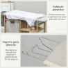 Cesto de Ropa Sucia 57,4L con Tabla de Planchar Soporte para Plancha 3 Estantes y Bolsa Extraíble 113x34x82 cm N... - Ogal.Es