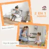 Banco Almacenaje para Niños con Respaldo Tapa Amortiguadora Carga 30 kg para Salas de Juego 68,5x34x58 cm Gris y... - Ogal.Es