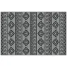 Alfombra de Exterior Reversible 182x274 cm Impermeable Anti-UV para Viajes en Autocaravana Negro y Gris - Ogal.Es