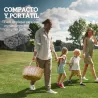 Alfombra de Exterior Reversible 182x274 cm Impermeable Anti-UV para Viajes en Autocaravana Negro y Gris - Ogal.Es