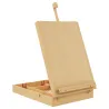 Caballete de Mesa de Madera Caja de Caballete Plegable con Compartimentos y Altura Ajustable 27x41,5x74,5 cm Nat... - Ogal.Es