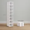 8 Cajas para Zapatos Apilables y Plegable con Puertas Transparentes hasta Talla 43 No Requiere Montaje Blanco - Ogal.Es