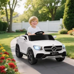 Coche Eléctrico para Niños Mercedes-Benz GLC Coupé 12V Mando a Distancia 2,4 G Motor Doble MP3 Blanco - Ogal.Es