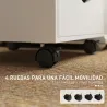 Cajonera Oficina con Ruedas y 5 Cajones Archivador Móvil, para Estudio Salón 40x40x67 cm Blanco - Ogal.Es