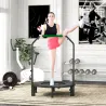Cama Elástica Plegable Ø102 cm con Mango Ajustable Marco de Acero para Entrenamiento Piernas Cuerpo Negro y Verde - Ogal.Es