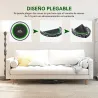 Cama Elástica Plegable Ø102 cm con Mango Ajustable Marco de Acero para Entrenamiento Piernas Cuerpo Negro y Verde - Ogal.Es