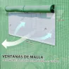 Invernadero de Túnel 4x3x2 m con 4 Ventanas 3 Puertas Enrollables Cubierta de PE y Estructura de Acero Galvaniza... - Ogal.Es