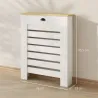 Cubre Radiadores de MDF con Cajón Cubierta para Salón Dormitorio Pasillo 78x19x95,5 cm Blanco - Ogal.Es
