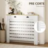 Cubre Radiadores de MDF con 2 Cajones Cubierta para Radiador para Salón Dormitorio Pasillo 111x19x95,5 cm Blanco - Ogal.Es